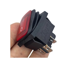 Ic-104w Geniş Körüklü Işıklı Anahtar On-off 4p Kırmızı