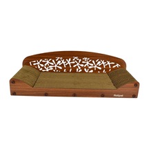 Sloffy Karton Kedi Tırmalama Koltuğu Çift Katlı, 4 Yüzey Kullanım, 68x25x20 Cm Ceviz