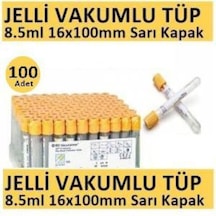 Vakumlu Jelli Sarı Kapak Kan Alma Tüpü 8.5ML 16X100MM 100 Adet