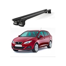 Trio-ıı Seat İbiza Kombi 2008 Ve Sonrası Uyumlu Siyah Kilitli Ara Atkı 120cm Port Bagaj Tavan Barı