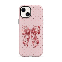 Velvoria Valestra Vintage Rose Bow Dot Apple iPhone Uyumlu 15 Darbe Korumalı Kılıf Valestra Select - Vintage Rose Bow Dot