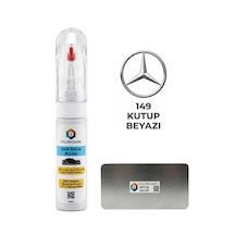 Mercedes-benz 149 Kutup Beyazı İğneli Ve Fırçalı Özel Tasarım Şişe Rötuş Boyası Ve Profesyonel Rötuş Çeliği Seti