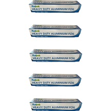Burpak Heavy Duty Ağır Hizmet Tipi Alüminyum Folyo - 45 Cm. X 100 Metre - 18 Mikron - 5 Paket