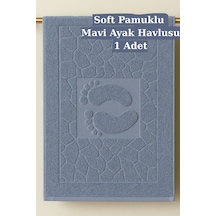 Buççin Online Mağaza Ayak Havlusu-ayak Paspası-banyo Paspası 50x70 1 Adet Orta 6 - 12 Mm Pamuk Mavi Çok Renkli