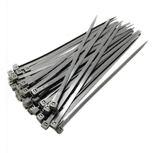 Gri Plastik Kablo Bağı Plastik Kelepçe 4,8mmx38cm 100 Adet
