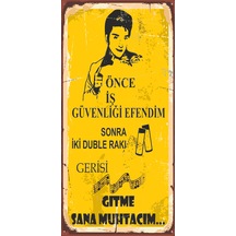 Zeki Müren Önce iş güvenliği efendim (10 CM X 20 CM) mini retro a