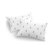 Eponj Home 2'li Yastık Kılıfı 50x70 Cm Only Janes Kombin Beyaz