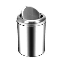 Palex 3822-5 Krom Pratik Kapaklı Çöp Kovası 5 Litre