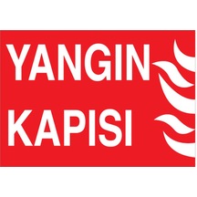Yangın Kapısı Uyarı Tabelası - 20x30 Alüminyum Kompozit Panel - Y38