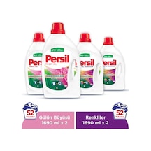 Sıvı Çamaşır Deterjanı 4 X 1690 Ml 132 Yıkama 2 Gülün Büyüsü + 2 Color 0.75 LT - 2.5 LT - 12 KG