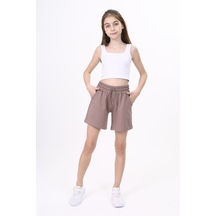 Toontoy Kids Toontoy Kız Çocuk Şort Kahve