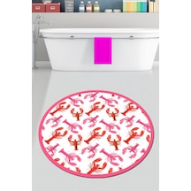 Homard Çap Banyo Halısı Djt 120x120 cm Pembe