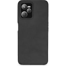 Ilkeshop Newface Realme C35 Kılıf Loop Deri Silikon - Siyah