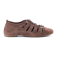 Tuna Hakiki Deri Kahverengi Süet Kadın Sneaker - Rgn3196 Kahverengi