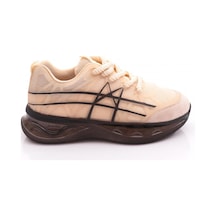 Dgn B2014 Kadin Sneakers Nude Siyah