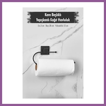 Bezos Yapışkanlı Kare Başlıklı Siyah Kağıt Havluluk Rengaren