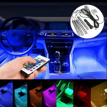 Araç Içi Ayak Altı Led Müziğe Duyarlı Kumandalı 9 Led'Li