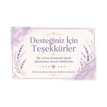 3d Görünümlü Premium Teşekkür Kartları Seti Zarif Çiçek Ve Altın Detaylı Tasarımlar - Mor - 039