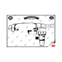 Nissan Primera 1999-2002 Torpido Konsol Trim Göğüs Maun Kaplama Set 12 Parça Siyah