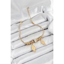 316l Çelik Gold Renk Balık Model Kadın Bileklik Çok Renkli