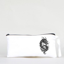 Tattoo Bez Kalemlik Çanta 21x10 Cm Beyaz - No.16 Beyaz - Siyah
