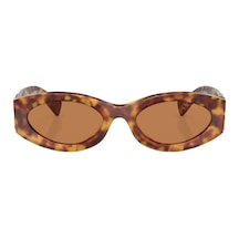 MIU MIU  11WS 4BW-2Z1 54  Kadın Kahverengi Oval Çerçeve Güneş Gözlüğü - 54