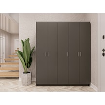 Asra Trend Vestiyer & Portmanto V-09 %100 MDF 5 Kapaklı Geniş Ayakkabılık Koyu Gri