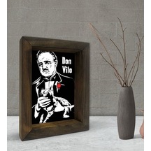 Bk Gift Baba Godfather Tasarımlı Dekoratif Doğal Masif Ahşap Çerç (500610892)