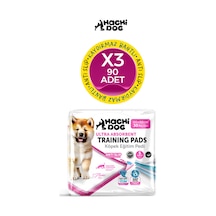 Köpek Eğitim Pedi 60x90 Kaydırmaz Bantlı 5 Katman 90 Adet Pink Pack