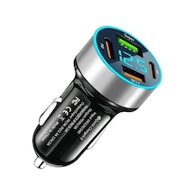 66w Hızlı 4 Portlu Pd Usb Şarjlı Cep Telefonu Type-c Adaptörü Quic Gümüş