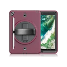 Mey İthalat Apple iPad 5 Air 9.7 Kılıf Strap-c Otterbox Tablet Kapak - Mürdüm Tablet Kılıfı
