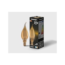 E14 Flame 4w 360lm 2000k Gold Filament Ampul, Enerji Tasarruflu
