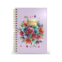 Spiralli 2026 Günlük Ajanda Flowers 5 Çok Renkli