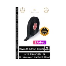 Premium Isıya Dayanıklı Aşınma Direnci Kalıntı Bırakmayan Alev Geciktirici 10mt Yalıtım Bant 5 Adet