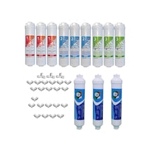 Aqua Bella Kapalı Kasa Su Arıtma Cihazı Filtresi Inline 2 Yıllık Bakım Seti Membransız Set