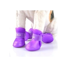 Silikon Kedi Köpek Ayakkabısı Açık Lila
