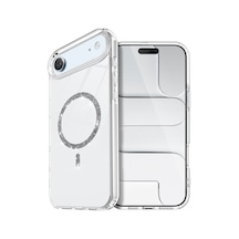 Apple iPhone  Uyumlu,  17 Air Live Diamond Magsafe Kapak - Şeffaf