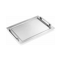 Tiamo Mira Minimal Tasarım Kulplu Çay & Servis Tepsisi 47,5 32,5 Cm Çelik