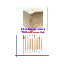 Seramik Hamuru Modelaj Ebeşuar Seti Kil Çamuru Profesyonel Başlangıç Seti Natural Clay Pottery Tools