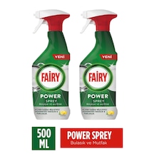 Fairy Power Sprey 3’ü 1 Arada Bulaşık ve Mutfak Spreyi 2 x 500 ML
