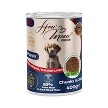 How Meow Jöleli Tavuk Ciğerli Parça Etli Yavru Köpek Yaş Maması 12 x 400 G