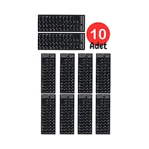 MN6 MR01 Rusça İngilizce Klavye Sticker 10 Adet Laptop PC Uyumlu Silinmez Yapışkanlı Harf Çıkartması
