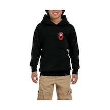 Zepplin Giyim Red Lion Cartoon Siyah Çocuk Kapşonlu Sweatshirt Siyah