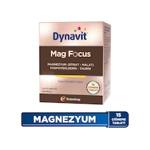 Dynavit Mag Focus 15 Çiğneme Tab - Magnezyum Malat & Sitrat, Fosfotidilserin, B6 & B12 Vitamini - Odaklanma