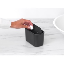 Mindset Banyo Atık Kutusu - Küçük Atıklar İçin İdeal - Çıkarılabilir Salıncak Kapağı - Temizlemesi Kolay - Çizilmez - Korozyona Dayanıklı - Koyu Gri - 8,5 X 15 X 9,8 Cm Belirtilmemiş
