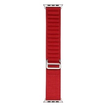 Apple Watch 38mm Uyumlu Band-74 Hasır Kordon - Kırmızı