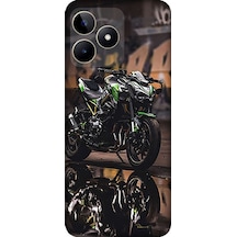 Realme C53 Uyumlu Motosiklet Gecesi Desenli Silikon Kılıf