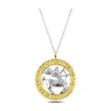​Gümüş Gold Yay Burcu Kolye (510925415)