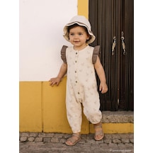 Civil Baby Kuğu Empirme 6-18 Ay Tulum - Bej Açık Bej