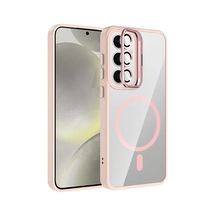 Galaxy S24 Fe Remim Lensli Magsafe Standlı Kapak - Pembe